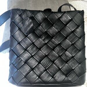 Black Genuine Leather Crossbody Bag